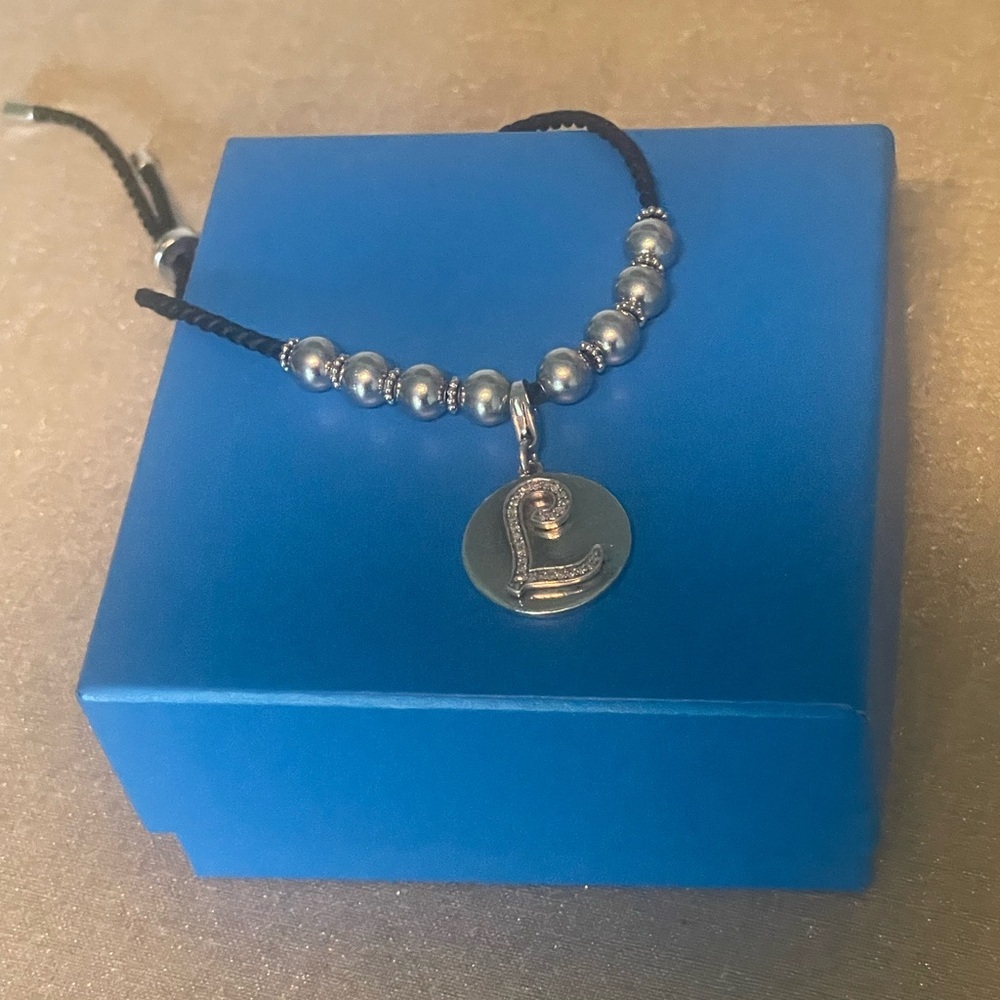 Affinity Diamond Initial “L” Adjustable Sterling … - image 1